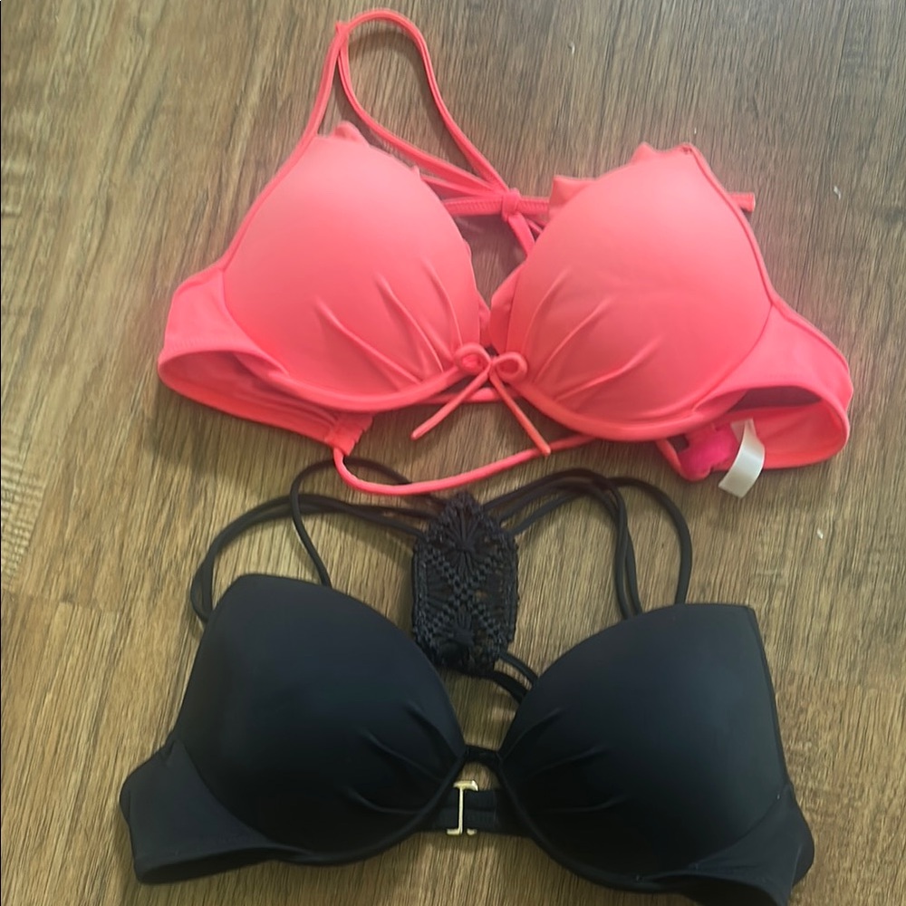 2 Victoria Secret bikini tops 34B